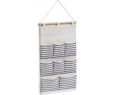 Zeller ORGANIZER NA ŚCIANĘ POLIESTER Z KIESZENIAMI 35 X 58.5 CM BEŻOWY