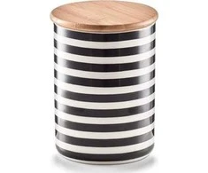 Bamboo STRIPES keraminis indelis su bambukiniu dangteliu, 580 ml, ZELLER