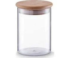 Bamboo Stiklinis indas su bambukiniu dangteliu, 750ml, ZELLER