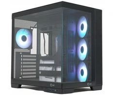 ZENPC Cube Juodas 4x Fander P12 PWM PST ARGB kompiuterio korpusas