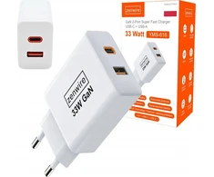 Zenwire įkroviklis Greitas įkroviklis Cube GAN III 33W maitinimo adapteris USB-C USB-A, skirtas iPhone Samsung Zenwire YMS-618