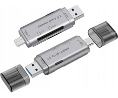 Zenwire skaitytuvas Kortelių SD MicroSD TF USB 3.0 USB-C OTG 5Gb/s skaitytuvas