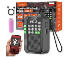 Zenwire Statybvietės radijas EE712 Mini FM radijas Kišeninis „Bluetooth“ nešiojamas statybinės virtuvės radijas, maitinamas baterijomis Y1