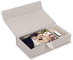 ZEP Dėžutė USB Lodi D 23x12,5x5 Lininė dėžutė nuotraukoms/USB BY546D