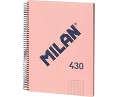Zeszyt na spirali A4/80K grotelės 1918 rožinė MILAN