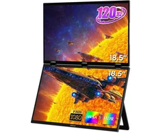 Monitorius ZEUSLAP Z18W - 120Hz | Full HD | IPS | 2x 18.5"