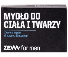 Zew For Men Kūno ir veido muilas su medžio anglimi iš Bieszczady kalnų 85ml