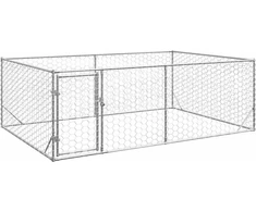 Lauko šunų voljeras su durelėmis, 3x2x1 m, cinkuotas plienas