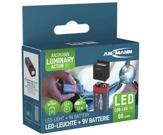 Žibintuvėlis Ansmann Mini lampka COB LED 3W (zasilana baterią 9V) juoda