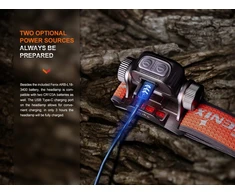 Fenix HM65R-T V2.0 priekinis žibintas, juodas