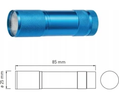 GTV LED žibintuvėlis 3xAAA baterijoms 1,5 V, 3W, 150lm, 6400K, 22 m, IP20, mėlynas