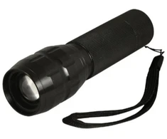 LED alumīnija lukturītis 3 vati juodas 3 apgaismojuma režīmi 4002711 Heitech 04002711 ()