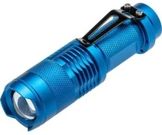 Hogert Aliuminio kišeninis žibintuvėlis, 1 * AAA / 1 * 14500 3.7v (be baterijos), 5W, 250lm, IP20