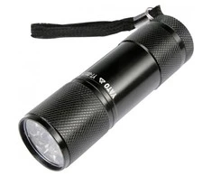 YATO LATARKA aliumininės 9-LED Juoda