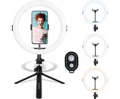 Žibintas AgfaPhoto AGFA ARL11 120 LED Ring VLOG + Tripod + Pilotas