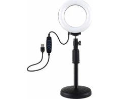 Žiedinė LED lempa su reguliuojamu pagrindu Puluz