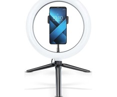 OEM LED Ring Stream RGB lempa 10" su laikikliu mobiliajam telefonui + trikojui juodas