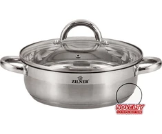 NERŪDIJANČIO PLIENO PUODAS BLOKAS 4,5L 26CM ZILNER ZL-7404