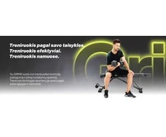 Zipro Sulankstomas treniruočių suoliukas „Grind“, juodas