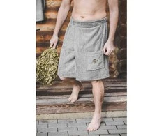 Namu_Tekstil Pirties prijuostė pilka 55X150 NAMŲ TEKSTILĖ