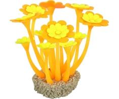 Zolux Akvariumo dekoracijos GĖLĖS 2 oranžinės-geltonos fluorescencinės