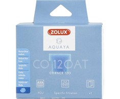 Zolux AquaYa didelis kampinis putų filtrų įdėklas akvariumui, mėlynas
