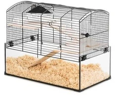 ZOLUX DLZZOUKLA0019 Cage Neo Panas Little su stikline kiuvete, juoda