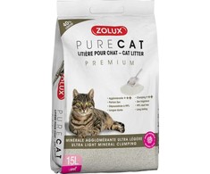 Zolux katėms skirtas susikaupiantis kraikas PURECAT Premium 15 l