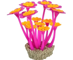 Zolux Ozdoba do akwarium FLOWERS 2 violetinė-oranžinė fluorescencyjna