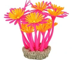 Zolux Ozdoba do akwarium FLOWERS 3 rožinė oranžinė fluorescencyjna