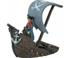 Zolux Piratų laivo akvariumo puošmena 17 cm