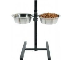 Zolux 2 dubenėlių rinkinys 21 cm 1,5 l + reguliuojamas stovas