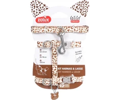 Zolux Šunų (kačių) pakinktų ir pavadėlio rinkinys WILD spalva mokka