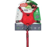 ZOLUX šunų petnešos su automatiniu pavadėliu Easyride XS, raudonos