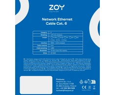 Usorteret ZOY Cat. 6 UTP CCA Ethernet tinklo kabelis, raudonas, 1 m