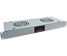 Alantec ZPAS Ventiliacijos pultas 19 "1U 2, termostatas, pilkas (SA- F- 1U- 2-T-S)