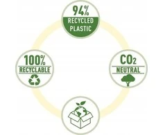 Zszywacz Leitz Mini zszywacz NeXXt Recycle* 10k raudona