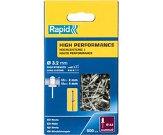 Aliuminės kniedės,Rapid 3.2 x 8 mm, 500 vnt.