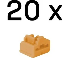 Tinklo Priedas - LINDY RJ45 Prievado Blokatorius, ABS Oranžinis, 20 vnt.