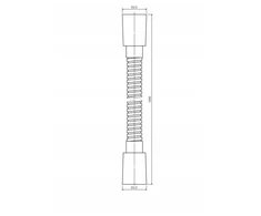 Zucchetti DUŠO ŽARNA 150 CM ŠLIFUOTAS VARIS