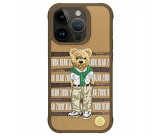 4Tel ZUCK BEAR dėklas SAN FRANCISCO FORTUNE, skirtas IPHONE 15 Pro auksiniam meškinui