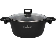 ZWIEGER FORTE PUODAS 3 L SU DANGIU 20 CM Juodas INDUKCINIS ALUMINIUMAS