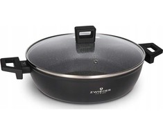 ZWIEGER FORTE PUODAS 3,8 L SU DANGIU 28 CM Juodas INDUKCINIS ALUMINIUMAS