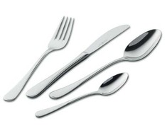 Zwilling - Jessica (poliruota) - Sølv/sort - Meniu rinkinys, 24 vnt.