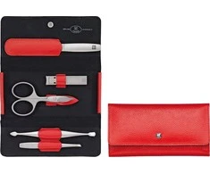 Zwilling komplektas kelioninis - raudona skórzane etui, 5 dalys