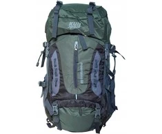 Žygio kuprinė moterims ir vyrams, žalia, erdvi KUBISPORT 60 L