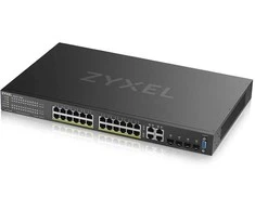 Šakotuvas Zyxel GS2220-28HP 28 prievadų L2 valdomas Gigabit PoE jungiklis, 24x gigabit RJ45, 4x gigabit RJ45 / SFP, PoE 375 W