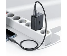 Sieninis įkroviklis Acefast A29 PD50W GAN 2x USB-C 50W (juodas)