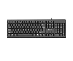 Aula AK205 Ergonomiska klusu taustiņu klaviatūra ar 104 pogām EN / RUS izkārtojums 1.5m USB Vads Melna