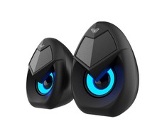 Kompiuterio kolonėlės Aula N-69 Stilīgas Kompaktas Datora / Poratīvā 2.0 10W Stereo Skaļruņi 3.5mm + USB RGB + Pults Melna